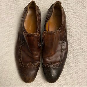 DONALD J. PLINER Zaza Wingtip Brown Slip-ons